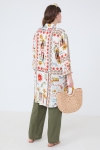 Chemise longue en imprimé motif “peace and love”