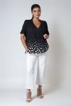 Blouse in lightweight viscose print and base