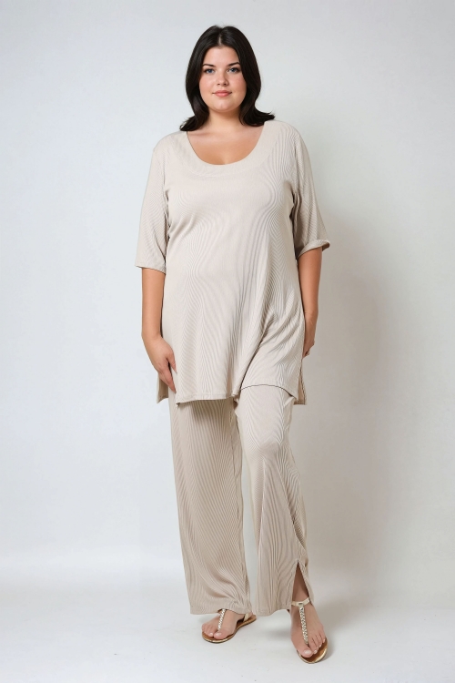 Tunique longue encolure carree