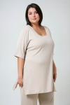 Long tunic with square neckline