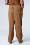 Plain viscose linen pants