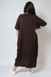 Long oversized dress in flowing knit 