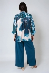 Fusion duck blouse in viscose voile with coordinated floral prints
