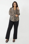 Panther print devoré fabric shirt - Wild elegance