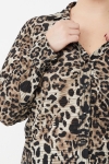 Panther print devoré fabric shirt - Wild elegance
