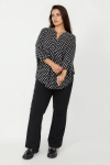 Flowy blouse with black and white polka dots - Timeless elegance by Jean Marc Philippe