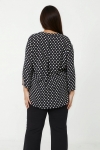 Flowy blouse with black and white polka dots - Timeless elegance by Jean Marc Philippe