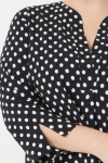 Flowy blouse with black and white polka dots - Timeless elegance by Jean Marc Philippe