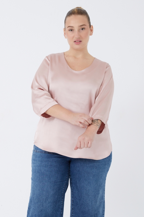 Plain satin blouse