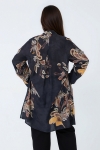 Long shirt in premium quality crepe print ecovero