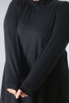Viscose fleece high neck sweater