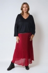 Layered pleated skirt