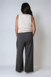 Plain tailored trousers with elasticated waist