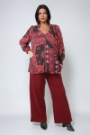 Bohemian blouse in jacquard voile