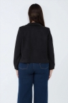 Short suede-effect jacket with Peter Pan collar