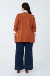 Structured suede jacket with eyelet detail