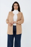 Structured suede jacket with eyelet detail