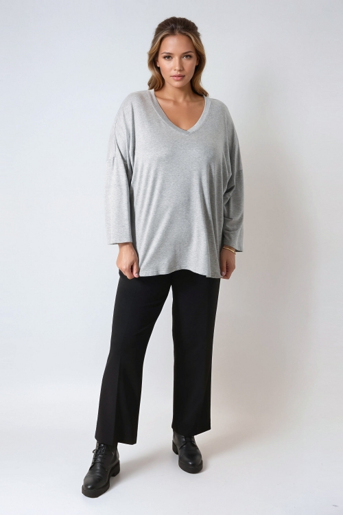 Oversized viscose fleece t-shirt