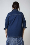 Chemise en jean denim brut à poches
