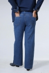 Two-tone denim flared jeans 