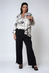 Structured zebra print shirt in shaped viscose