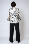 Structured zebra print shirt in shaped viscose