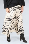 Jupe à panneaux motif animalier tissus viscose jacquard 