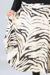 Animal pattern panel skirt in jacquard viscose fabric 