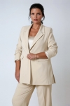 Plain tailored jacket with side slits