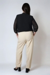 Plain tailored trousers with a broken pleat