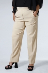 Plain tailored trousers with a broken pleat