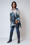 Floaty tunic in voile with large flower pattern and top