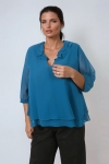 Georgette Crepe Overlay Blouse 