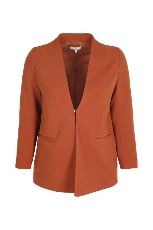 Veste tailleur uni sans col