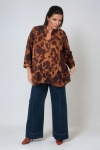 Eco-friendly printed viscose blouse 