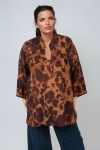 Eco-friendly printed viscose blouse 