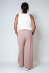 Plain tailored trousers with elasticated waist