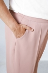 Plain tailored trousers with elasticated waist