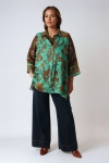 Emerald and sienna patchwork tunic