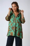 Emerald and sienna patchwork tunic
