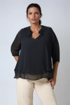 Georgette Crepe Overlay Blouse 