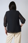Blouse superposée en crêpe Georgette 