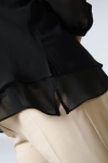 Blouse superposée en crêpe Georgette 