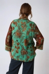 Blouse en patch emeraude et terre brulee boheme chic