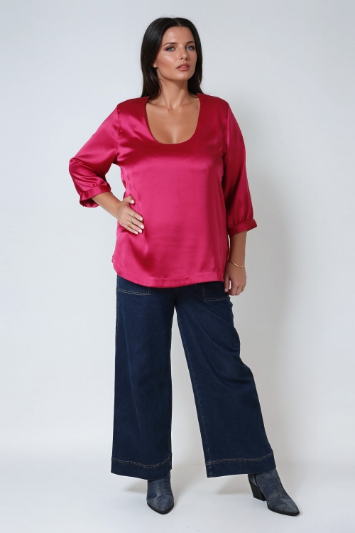 Plain satin blouse