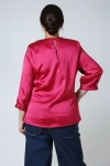 Blouse en satin uni