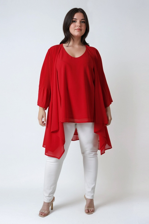 Pleated flowing jacket 