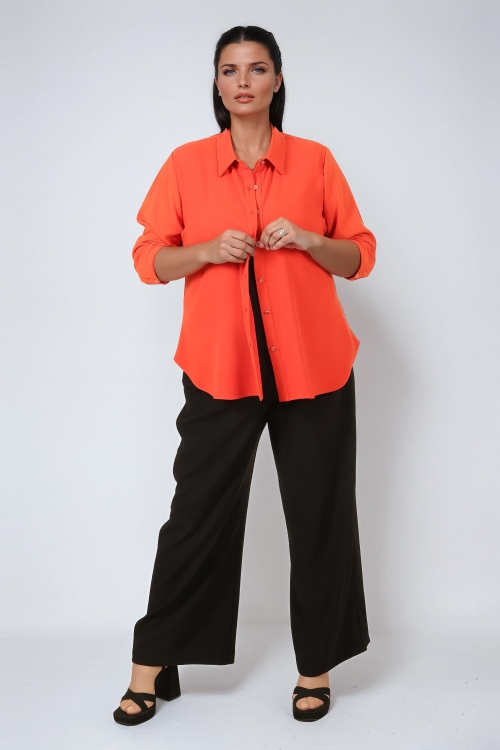 Chemise en crêpe haute qualité parfaite coupe