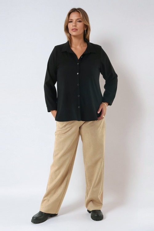 Chemise en crêpe haute qualité parfaite coupe