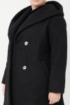 Manteau 7/8 en bouclette grand col chale